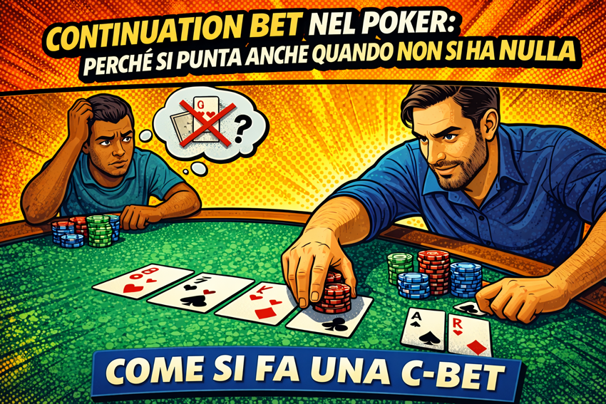 Continuation Bet nel Poker: perché si punta anche quando non si ha nulla