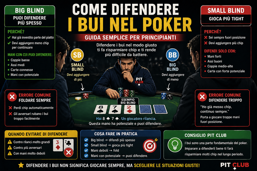 Come difendere i bui nel poker Texas Hold’em