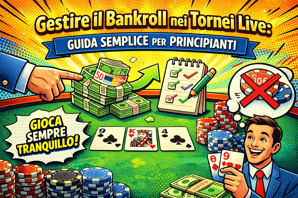 Come gestire il bankroll nei tornei live (senza stress)