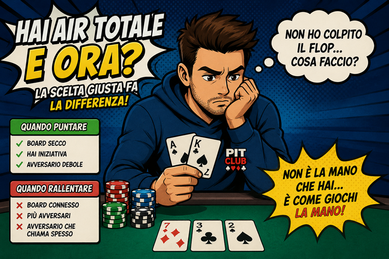 Come giocare quando manchi completamente il flop (aria totale)