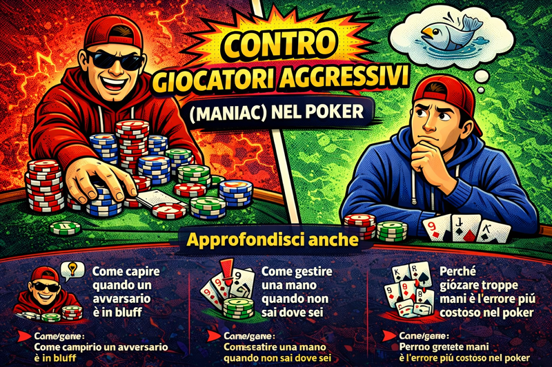 Come giocare contro giocatori aggressivi (maniac) nel poker