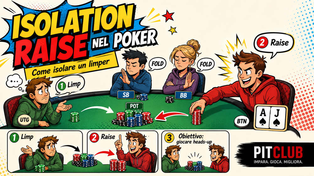 Isolation raise nel poker: come isolare un limper