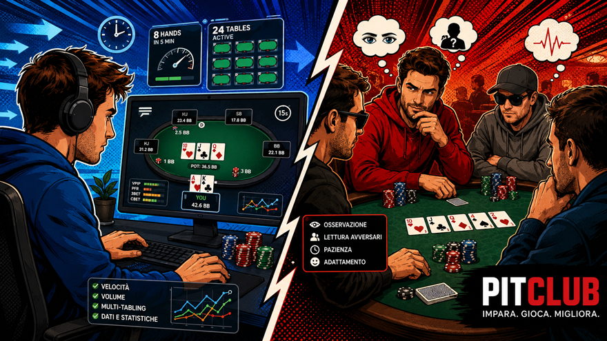 Online vs. Live: Differenze di Strategia e di Stile di Gioco
