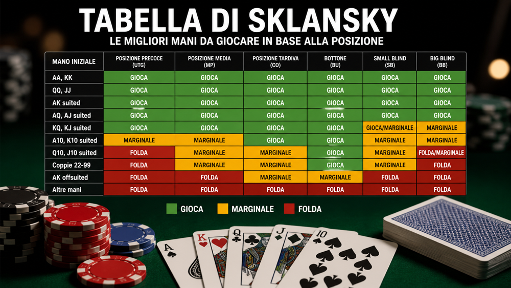 Per chi inizia: la tabella di Sklansky