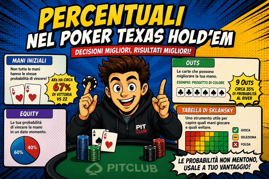 Percentuali nel poker Texas Hold’em: guida completa per principianti