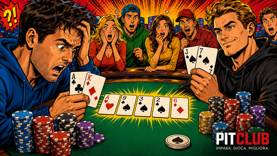 Colore inaspettato contro top pair: quando il board parla chiaro