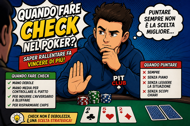 Quando fare check nel poker: guida semplice per principianti