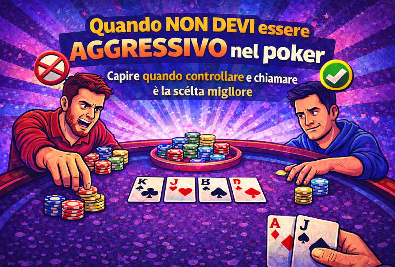 Quando NON devi essere aggressivo a Poker
