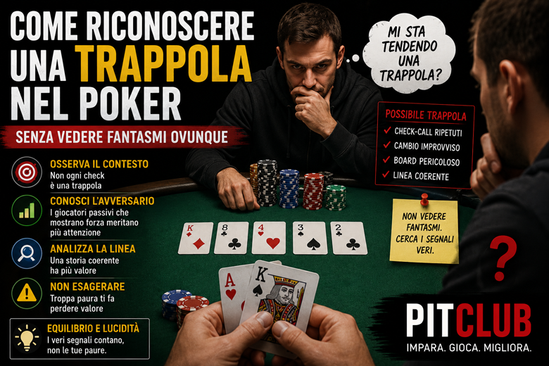 Come riconoscere una trappola nel poker senza vedere fantasmi ovunque